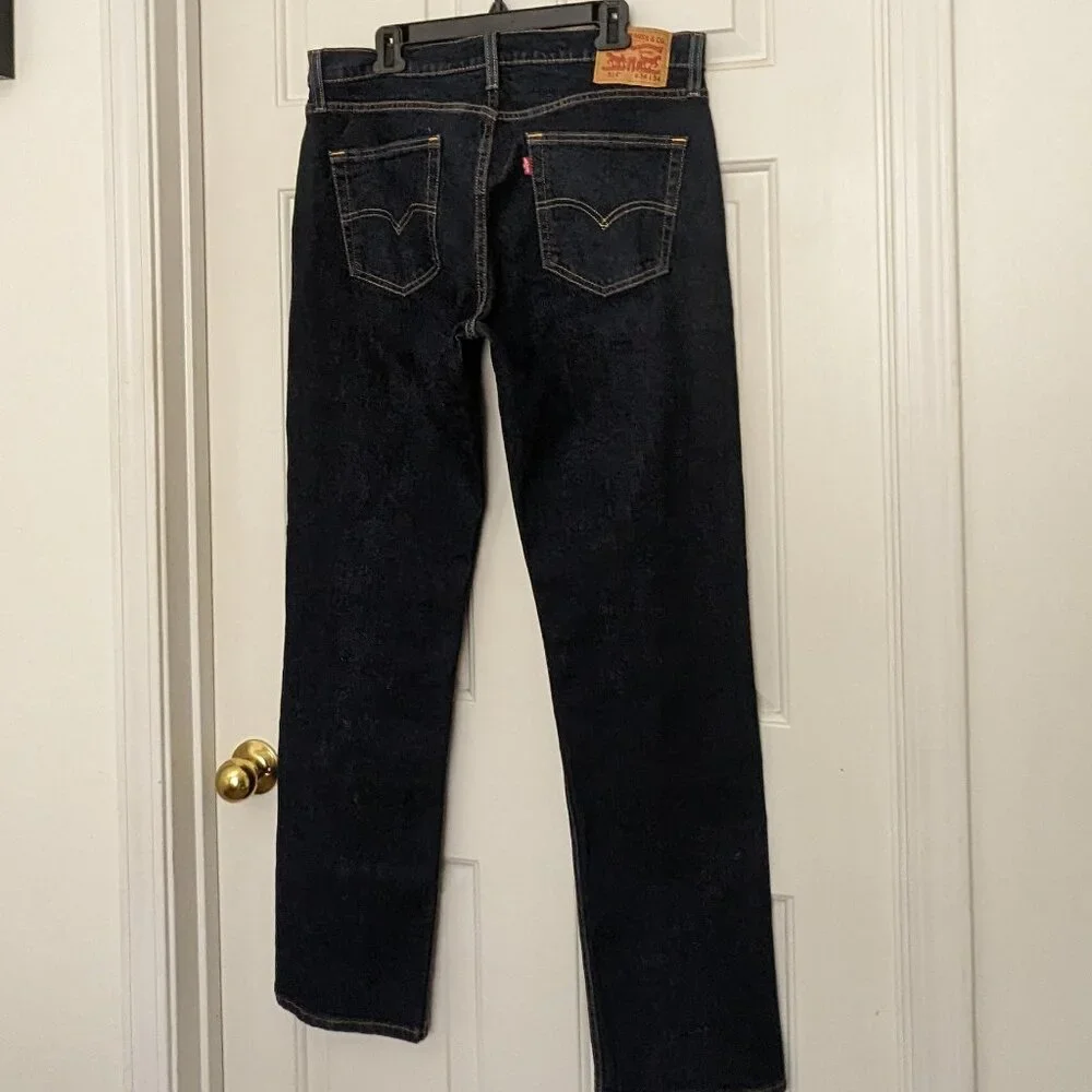 Levi's 514 Jeans Men's Stretch Straight Fit Size 34 X 34 Blue